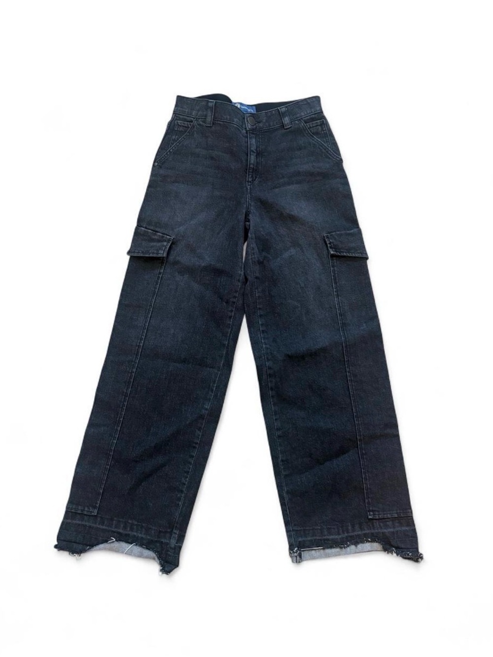 Democracy Sky-Rise Black Artisanal Washed Wide Leg Denim